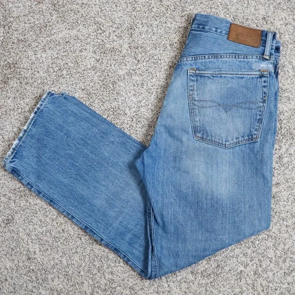 Polo Ralph Lauren Vintage Classic Fit Jeans Men 30x30 Blue Distressed Button Fly - Picture 3 of 13